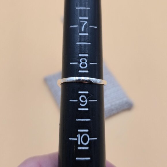 Size 8.5 Sterling Silver Rustic Style Cross Religious Band Ring A5428 - Picture 6 of 8